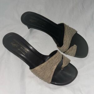 Donald J. Pliner Black and Tan Sandals